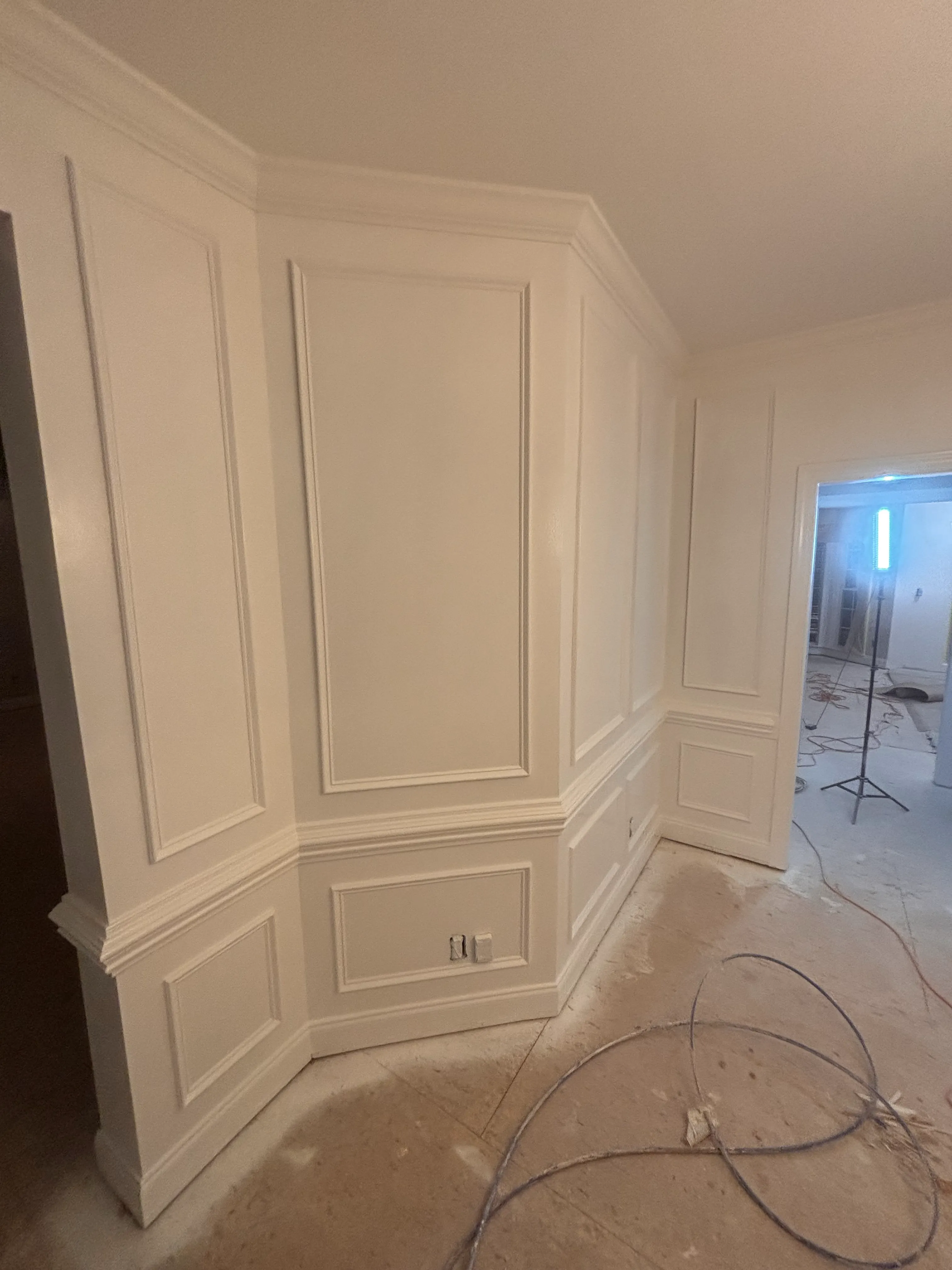 After interior accent wall repaint in Charlotte living room