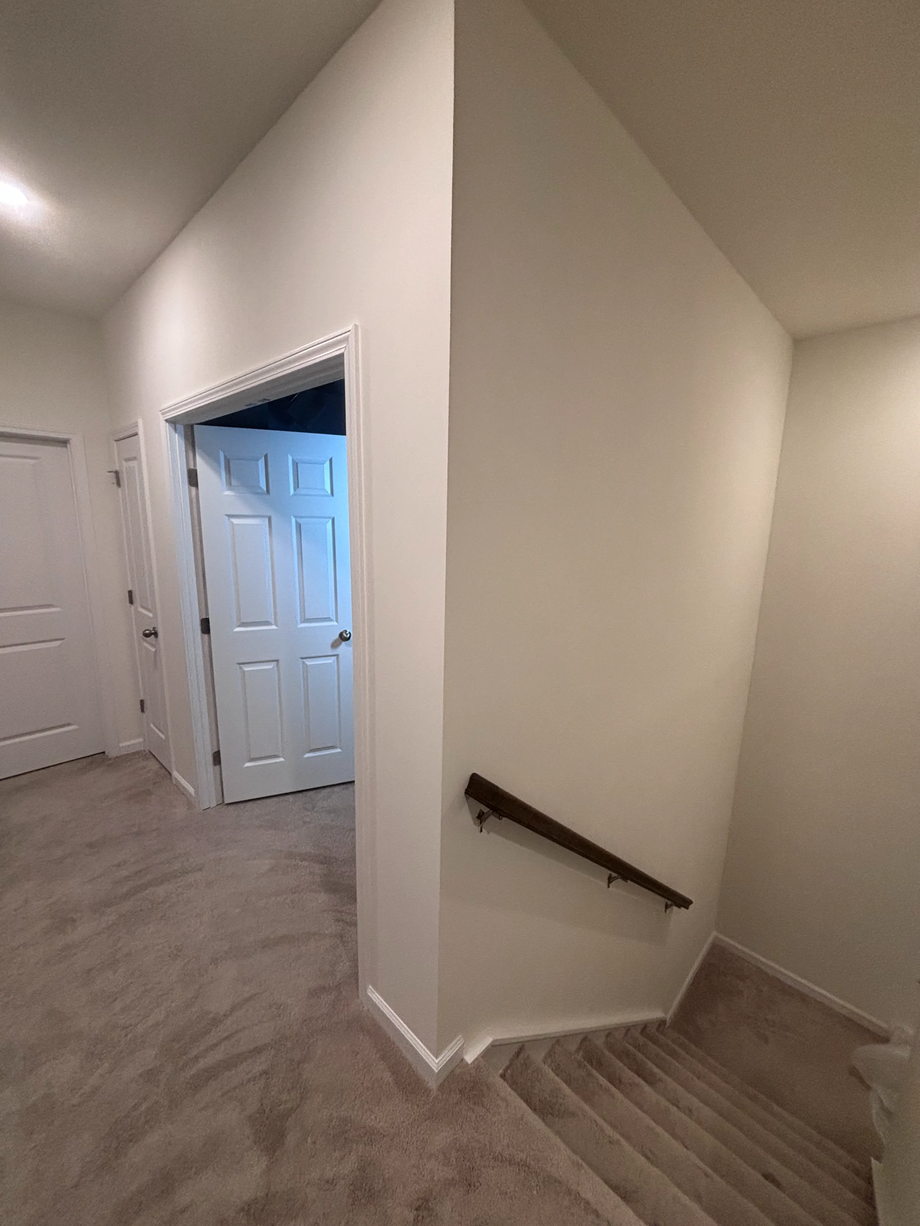 After interior framing and new wall installation