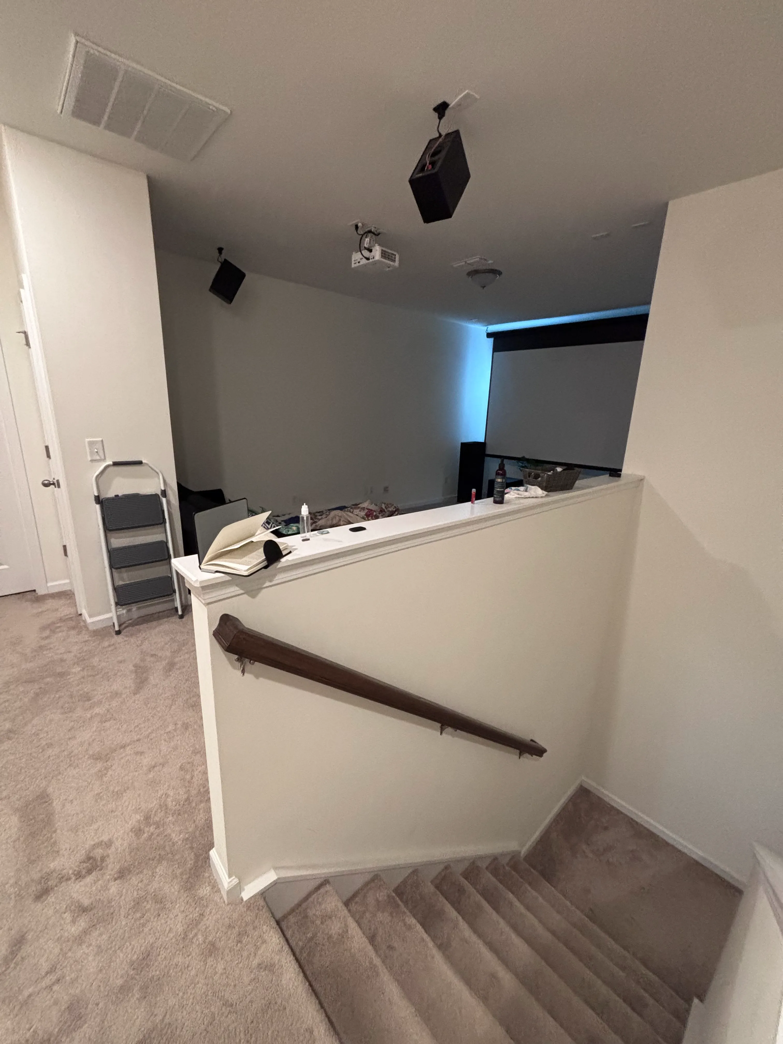 Before interior framing and new wall installation