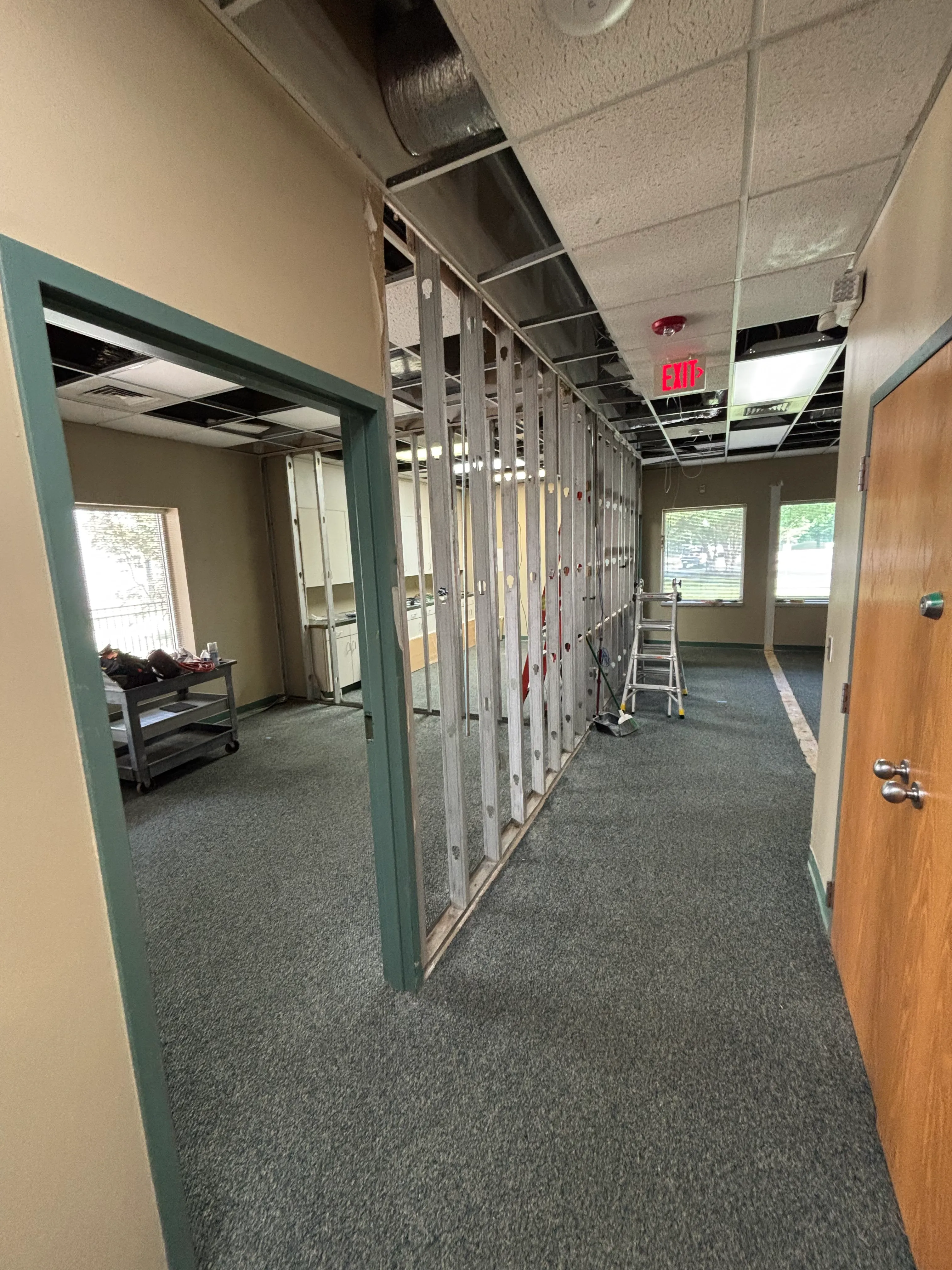 Before commercial office painting project in Charlotte NC