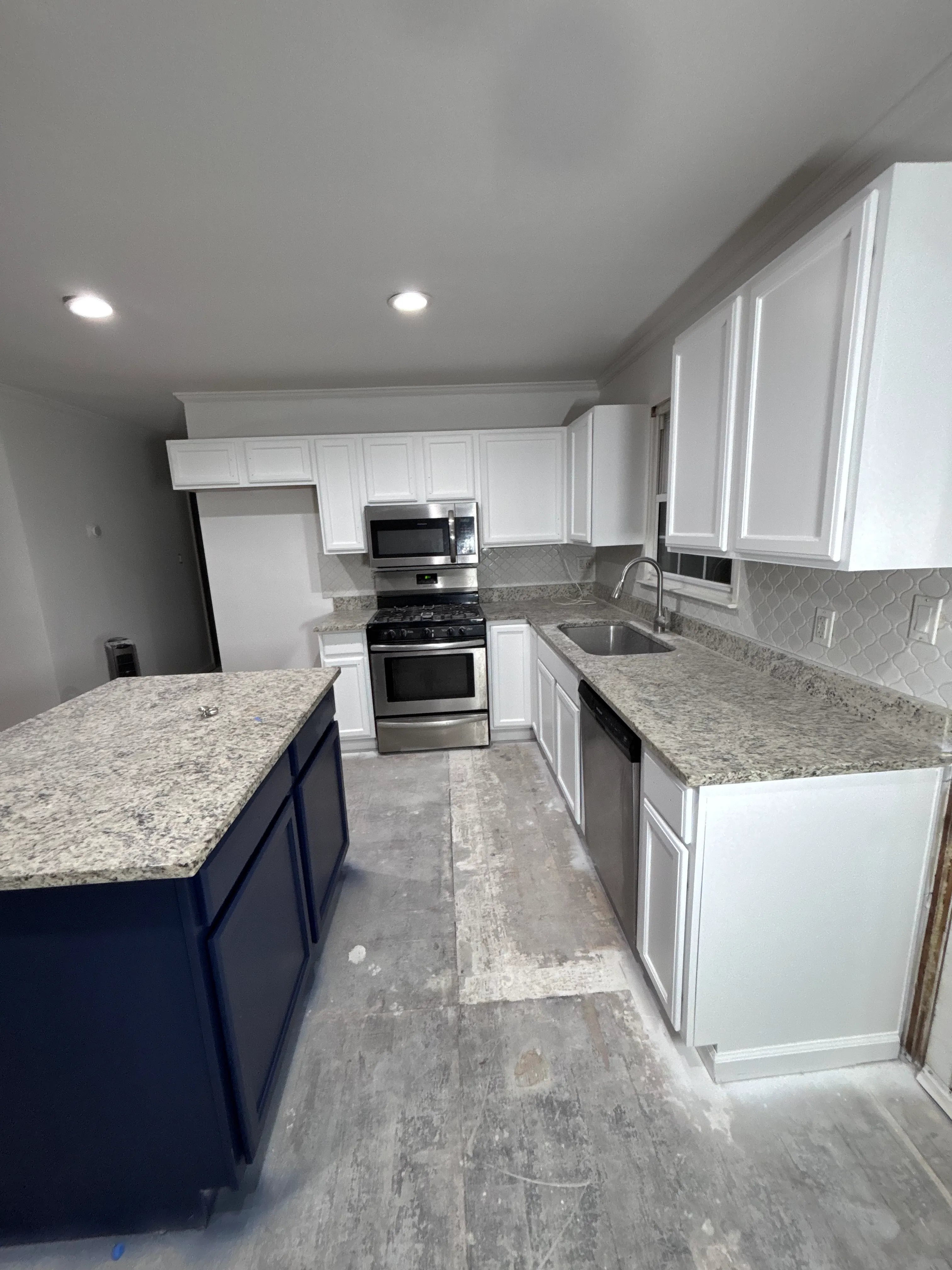 After kitchen cabinet refinishing and paint update